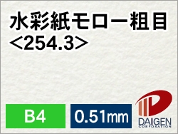 水彩画紙モロー粗目＜254.3＞B4/50枚